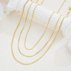 Gold Layered Necklaces for Women, 14K Gold Plated Dainty Gold Chain Choker Necklace Stack, Herringbone Gold Necklaces Set - color: gold-3-Box