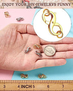 Dailyacc Double Opening Lobster Clasp 316 Stainless Steel Silver and Gold Pleted Necklace Bracelet Extender Clasps and Closures for DIY Jewelry - color: 2PCS Gold, size: 16mm × 8mm