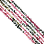 GM GemMartUSA Multi-Tourmaline Natural Raw Chip Strands | Semi-Precious | AAA+ Quality 1 Strand 34” | DIY Bracelet Jewelry Making, Healing Crystal Craft| 4-6mm - Multi Color Gemstones (CHMT-70001) - color: Multi Tourmaline (CHMT-70001)