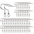 925 Sterling Silver Earring Hooks 50 PCS - Hypoallergenic Jewelry Making Supplies With Fish Hooks, Ear Wires, Findings for DIY Earrings - color: Silver