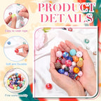 Huquary 270 Pcs Beads for Pens Rhinestone Bubblegum Beads Mixed Crystal Resin Sugar Chunky for Beadable Keychains DIY Craft Jewelry Making Supplies - color: Classic Colors