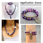 Craftdady 4 Strand Natural Round Stone Beads 6-12mm Purple Striped Banded Agate Loose Beads Energy Healing Gemstone Beads for DIY Bracelets Necklaces Earrings Jewelry Crafts, Total About 177pcs - color: Purple Striped Agate
