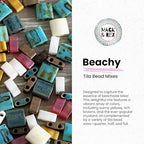 Mack and Rex Tila Bead Mixes (Beachy) – Including Quarter, Half and Full Tila – Miyuki Tila Bead Mix! Two Picasso Tilas in the Mix – Ideal for Jewelry Making - color: Beachy, size: Quarter, Half, Full