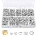 4600 Pcs Jump Rings for Jewelry Making Kit Gold & Silver, Open Rings with Opener Tools for Earrings, Keychains, Bracelet & Necklace Repair Supplies - color: 4600Pcs Silver