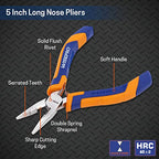 5 Inch Long Nose Pliers with Side Cutter, for Jewelry Making, Repairing, with spring shrapnel loaded - style: 5 Inch Long Nose Pliers
