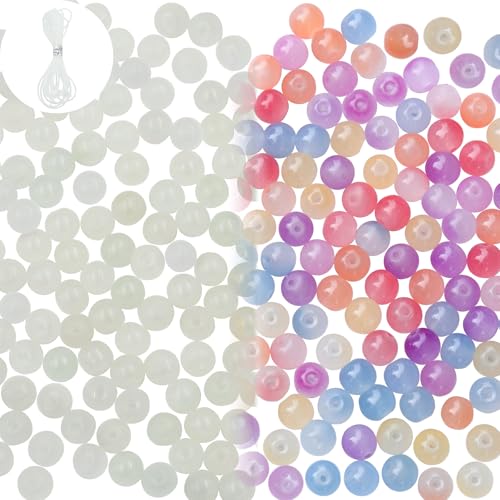 100 PCS 8mm UV Beads, UV Sensitive Color Changing Bead Sunlight Beads, Bracelet Bead for Jewelry Making, DIY Crafts - color: Light sensitive color changing