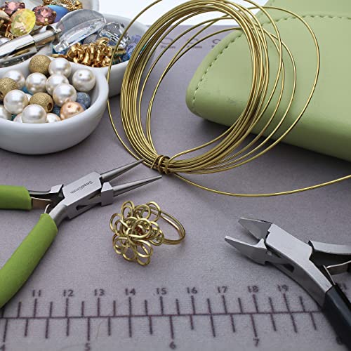 The Beadsmith German Jewelry Wire – 0.8mm Diameter, 20 Gauge, 5 Meter Coil – 100% Brass – Beading Wire Used to Jewelry Making, Wire Wrapping, Sculpting, Floral, Modeling and Other DIY Arts & Crafts - color: BRASS, size: 20 Gauge