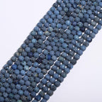 48pcs Natural Matte American Turquoise Gemstone Beads，8mm Frosted Round Loose Stone Beads for Jewelry Making Earring Bracelet Necklace DIY Crafts - color: American Turquoise, size: 8mm