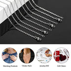 UMAOKANG 30 Pack Silver Chains for Jewelry Making, Stainless Steel Cable Chains Bulk Unisex Necklace Jewelry Chain (16 Inches) - color: Silver Cable, size: 16 Inch