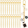 Hzopcw 20pcs Gold Keychain Making Kit, Key Ring Swivel Snap Hook Chains, Alloy Extender Keychain Bag Charm Kits for DIY Crafts Jewelry Making Handbag Purses- C Style - color: Gold-20pcs-C Style