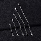 10Pcs Stainless Steel Necklace Extender Chain Links, Silver Necklace Extenders for Bracelet Anklet Stainless Steel Chain Extenders for Jewelry Making 2in 3in 4in 5in 6in (10 Silver) - color: Silver 10pcs
