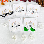 Xaekicr 5 Pcs Halloween Polymer Clay Cutters Set – Ghost, Bat, Potion Bottle Clay Earring Cutters for DIY Jewelry Making – Clay Tools for Polymer Clay Molds - color: 2D color