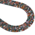BEADIA Natural Indian Agate Spacer Beads Caps Flat Round Loose Beads for Beading Jewelry Making 3mmx2mm 38cm - color: Indian Agate, size: Flat Round 3mm X 2mm