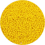 2200pcs Glass Seed Beads Bulk, 4mm 6/0 Pony Beads Bulk for Jewelry Making Mini Spacer Beads Loose Beads Craft Small Glass Seed Beads for DIY Bracelet Wrist (Bright Yellow) - color: Bright Yellow