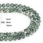 8mm Natural Green Jasper Stone Round Loose Stone Beads for Jewelry Making DIY Crafts Design 1 Strand 15" APPR.43-45pcs - color: Green Jasper, size: 8mm