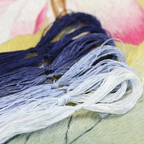8 Skeins Mulberry Silk Floss Embroidery Thread Floss-Cross Stitch Threads China Silk Woven Jewelry Threads DIY Sewing Kits (12) - color: 12