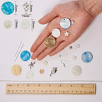 SUNNYCLUE 1 Box DIY 10 Pairs Natural White Sea Shell Drop Dangle Earrings Making Starter Kit Round Seashell Charm Pendants Earring Hook for Art Craft Projects Silver, Instruction - color: Ocean Earrings 2
