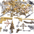 stino 100 G Mixed Style Metal Charms for Jewelry Making, Bulk Silver & Gold Plated, for Bracelet, Necklace, Earrings DIY Crafts - style: Weapon