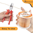 18 Gauge 99.9% Pure Copper Wire for Jewelry Making, Electroculture Gardening, Dead Soft, 1 LB Spool 213Ft Beading Wire - size: 18GA