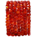 Natural Faceted Red Agate Cube Stone Beads 5-5.5mm 60pcs/str Loose Square Semi Gemstone Stone Beads for Making Bracelets Necklace Earrings - color: Red Agate