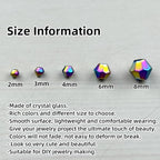 1310pcs Bicone Crystal Glass Beads 2mm 3mm 4mm 6mm 8mm Faceted Crystal Spacer Beads for Bracelets Necklace Pendants Earrings DIY Jewelry Craft Making(Rainbow) - color: Rainbow