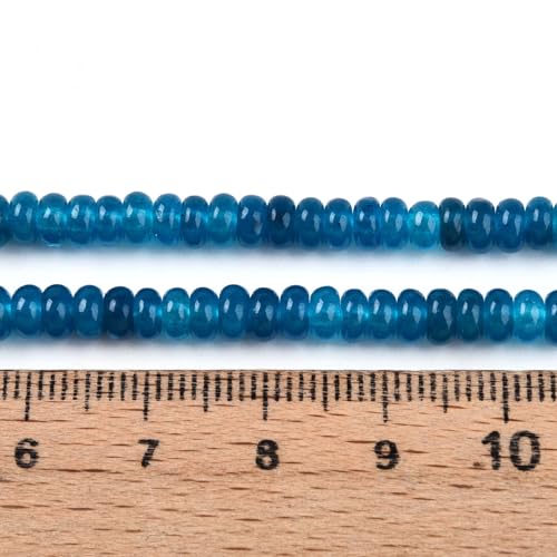 1 Strand Natural White Jade Rondelle Beads Strands Dyed Gemstone Beads Spacers for Jewelry Making Bracelets Necklace DIY Crafts 4.5x2.5~3mm 14.5" About 142~148pcs/strand Steel Blue - color: Steel Blue