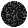 2000Pcs Tube Seed Beads 2x7mm Mini Long Glass Bugle Bead Small Craft Loose Spacer Beads for DIY Phone Charms Waist Bead Bracelets Earrings Necklaces (Black) - color: Black