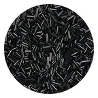 2000Pcs Tube Seed Beads 2x7mm Mini Long Glass Bugle Bead Small Craft Loose Spacer Beads for DIY Phone Charms Waist Bead Bracelets Earrings Necklaces (Black) - color: Black