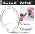 CREST Surgical and Marine Grade Stainless Steel Split Ring for Keychains SS316L Key Rings for Car Keys - color: 10-pack 316lss