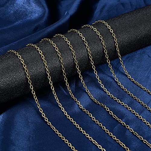 SUNNYCLUE DIY 33 Feet Antique Bronze Curb Cable Chain Link Necklace Width 4mm with 30 Brass Lobster Claw Clasps, 100 Brass Jump Rings Antique Bronze Jewelry Chain for Jewelry Bracelet Necklace Making - color: Curb Cable Chain 4mm
