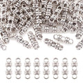 Pandahall 50pcs Tibetan Style Antique Silver Alloy 3 Holes Spacer Bar Jewelry Making Charms Link Connector Multi Strand Separator 6.5x20x6.5mm