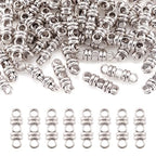 Pandahall 50pcs Tibetan Style Antique Silver Alloy 3 Holes Spacer Bar Jewelry Making Charms Link Connector Multi Strand Separator 6.5x20x6.5mm