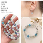 100Pcs 10mm White Rhinestone Beads for Jewelry Making, Shiny Round Disco Ball Sparkly Beads Bulk with 10-Grid Storage Box for DIY Baseball Necklaces Shamballa Bracelets - color: White