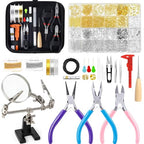 EUIQUE Jewelry Making Supplies Kits Repair Tools for Adults with Pliers, Wires, Necklace Chains, Findings and Helping Hands, Multicolor - color: Multicolor