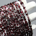 MJDCB Natural Irregular Shape Stone Beads 4-8mm Red Garnet Gemstone Energy Crystal for Jewelry Making Bracelet Necklace - color: Garnet