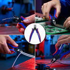 Flush Wire Cutters - 2 Pack Small Diagonal Cut Pliers Side Cutter Snips Bulk - Micro Clippers for Zip Tie Plastic Model 3D Printer - Mini Nippers for Crafting Electrical Jewelry Making - size: 2 Pack