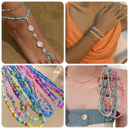 Lake Blue Seed Beads200 Grams About 6500pcs, 3mm 8/0 Glass Craft Beads for Making Earrings, Bracelets, Pendants, Waist Jewelry,DIY Handmade Seed Beads（Lake Blue Silver Lined ） - color: Lake Blue Silver Lined, size: 3mm
