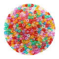 QPIXVB 1100pcs Hair Beads,Pony Beads for Bracelets Making,Colorful 4mm Clear Bead,Bulk Tiny Glitter Pony Bead for Jewelry Making,Necklace Keychain Charms Making Supplies,Crystal - color: glitter beads