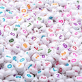 1000pcs Acrylic Number Beads 0-9 Round Number Beads 4x7mm Mixed Number Beads for Jewelry Making and DIY Bracelets, Necklaces, Key Chains (White/Colorful) - color: Gold-White