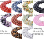 YouLuo Natural Stone Beads 100pcs 6mm Round Crystal Real Stone Beads Loose Gemstone Stone Beads 10 Colors Chakra Stones DIY Genuine Smooth Beads for Bracelet Necklace Jewelry Making (6mm Mixed)