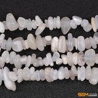 GEM-Inside Crystal Stone Chips for Jewelry Making Genius Gemstone Freeform Loose Beads with Hole for Bracelet Necklace Making Adults 34" (Gray Moonstone, 7-8mm) - color: Gray Moonstone
