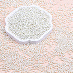 2mm Glass Seed Beads Bulk, Beige 12/0 Tiny Round Seed Bead, Small Mini Pony Craft Beads for Bracelet Necklace Wrist Jewelry Making Beading Weaving DIY Crafts Supplies - color: Beige