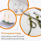 80pcs Beading Hoop Earrings for Jewelry Making,Round Beading Hoops Earrings Bulk Triangle Teardrop Earring with Hoop for DIY Craft Earring Making - color: Gold K and White K 1