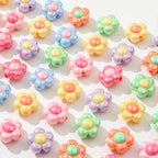 150pcs Ab Color Flower Acrylic Beads Rainbow Sun Flower Beads for Jewelry Making Handmade DIY Bracelet, Charms Keychain Craft Supplies (Sun Flower) - color: sun flower
