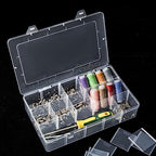 Gospire 2PCS 15 Large Grids Clear Plastic Jewelry Box Organizer Storage Container with Removable Dividers - color: Clear-15 Grids*2