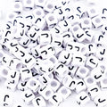 500Pcs Square Loose Letter Beads J 6X6mm Individual Large Hole Alphabet Beads for Friendship Bracelets Making - color: Square - J