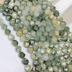 MJDCB Best Sellers Natural Stone Beads Faceted Polygon Grass Green Jade Crystal Energy Stone Healing Power for Jewelry Making(8mm) - color: Grass Green Jade