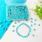 PAMIR TONG 6mm Turquoise Square Beads Bulk for Jewelry Making 300pcs Natural Stone Cube Space Beads for Lanyard, Garland Keychain, DIY Handmade Craft, Necklace, Bracelet Supplies - color: Turquoise Square