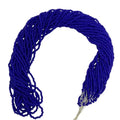 11/0 Glass Seed Beads, 12 String Hanks, Small Craft Beads, 2 mm (Royal Blue) - color: Royal Blue