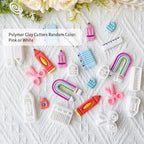 School Supplies Polymer Clay Cutters Set – Molds, Clay Cutters for Polymer Clay, Clay Earring Tools - color: O color